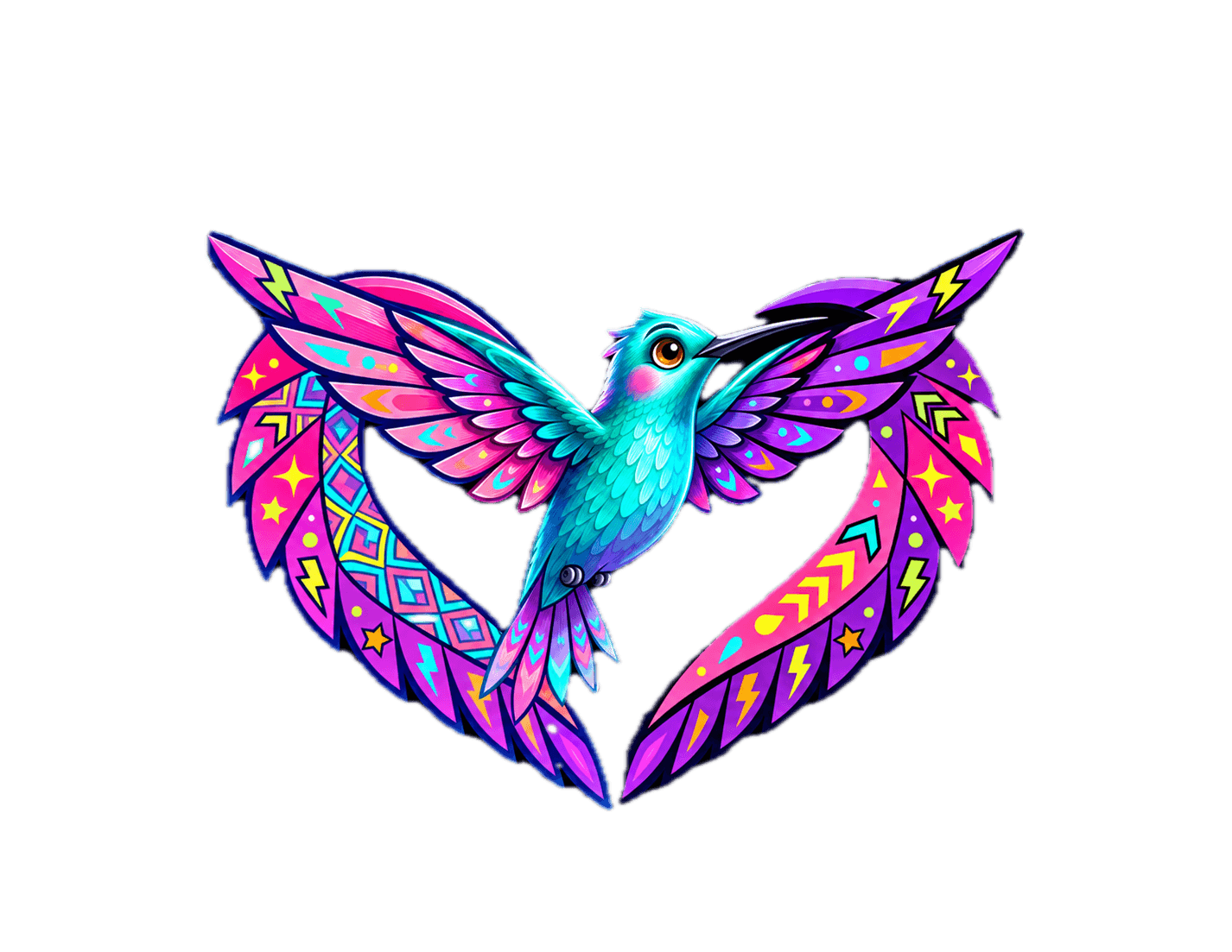 Colibrí ilustrado, símbolo del Proyecto Quinde 17